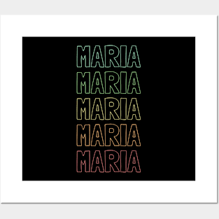 Maria Name Pattern Posters and Art